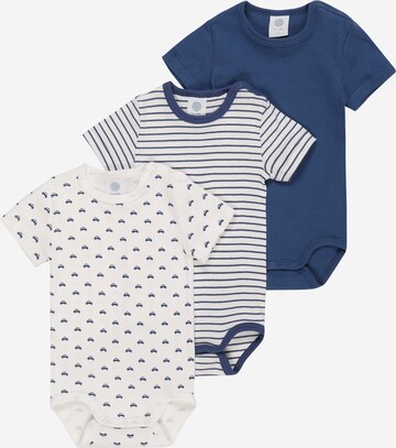 Tutina / body per bambino di SANETTA in blu: frontale