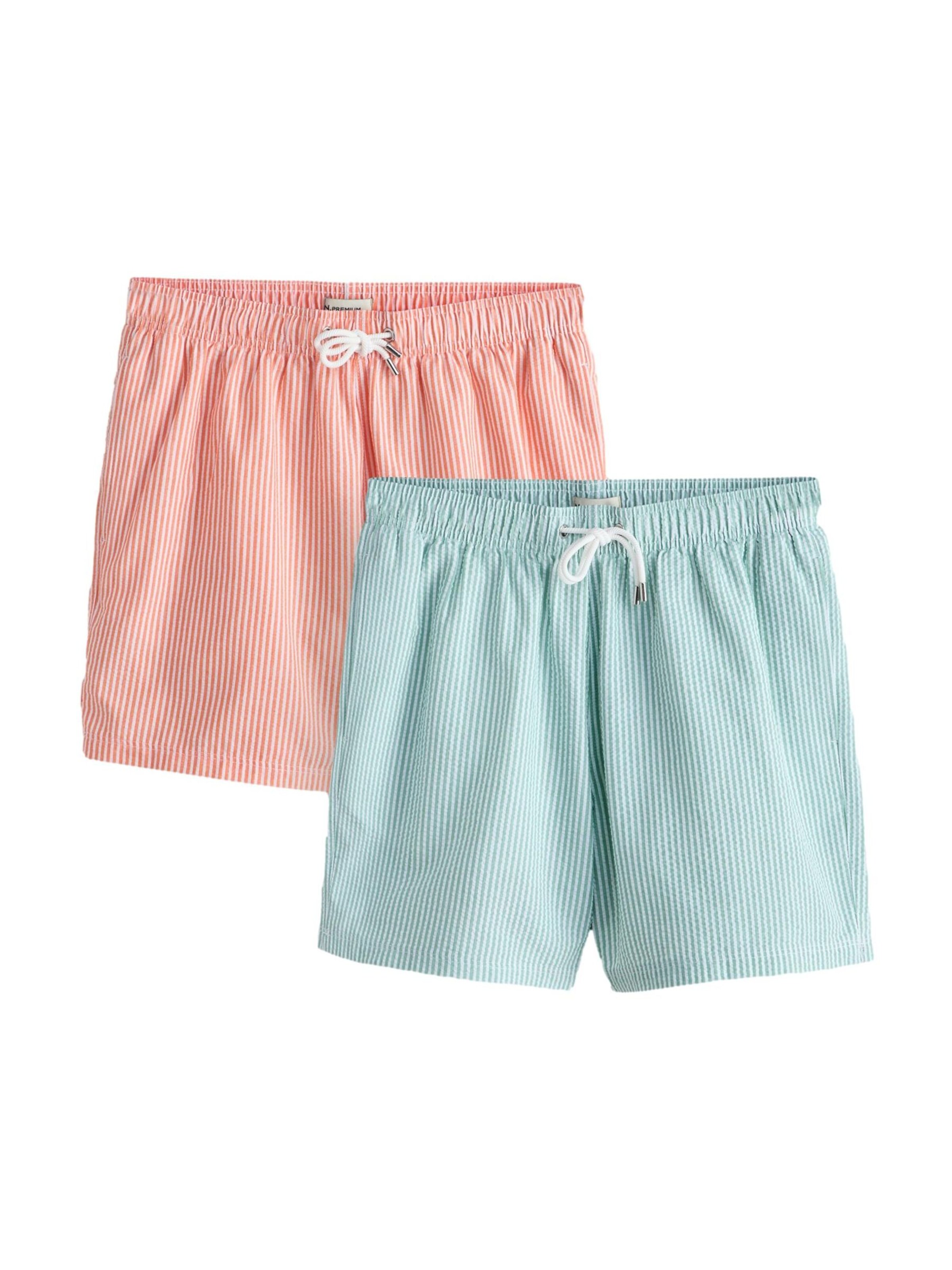 Next Shorts de bain en vert / vert pastel / orange / orange pastel, Vue avec produit