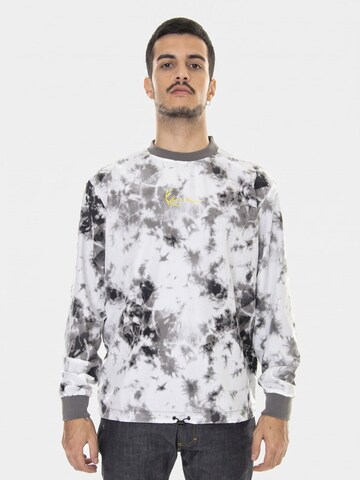 Karl Kani Sweatshirt 'Small Signature Pixel' i blandingsfarvet: forside