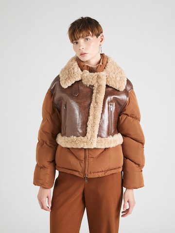 Urban Code Winter Jacket in Brown: front
