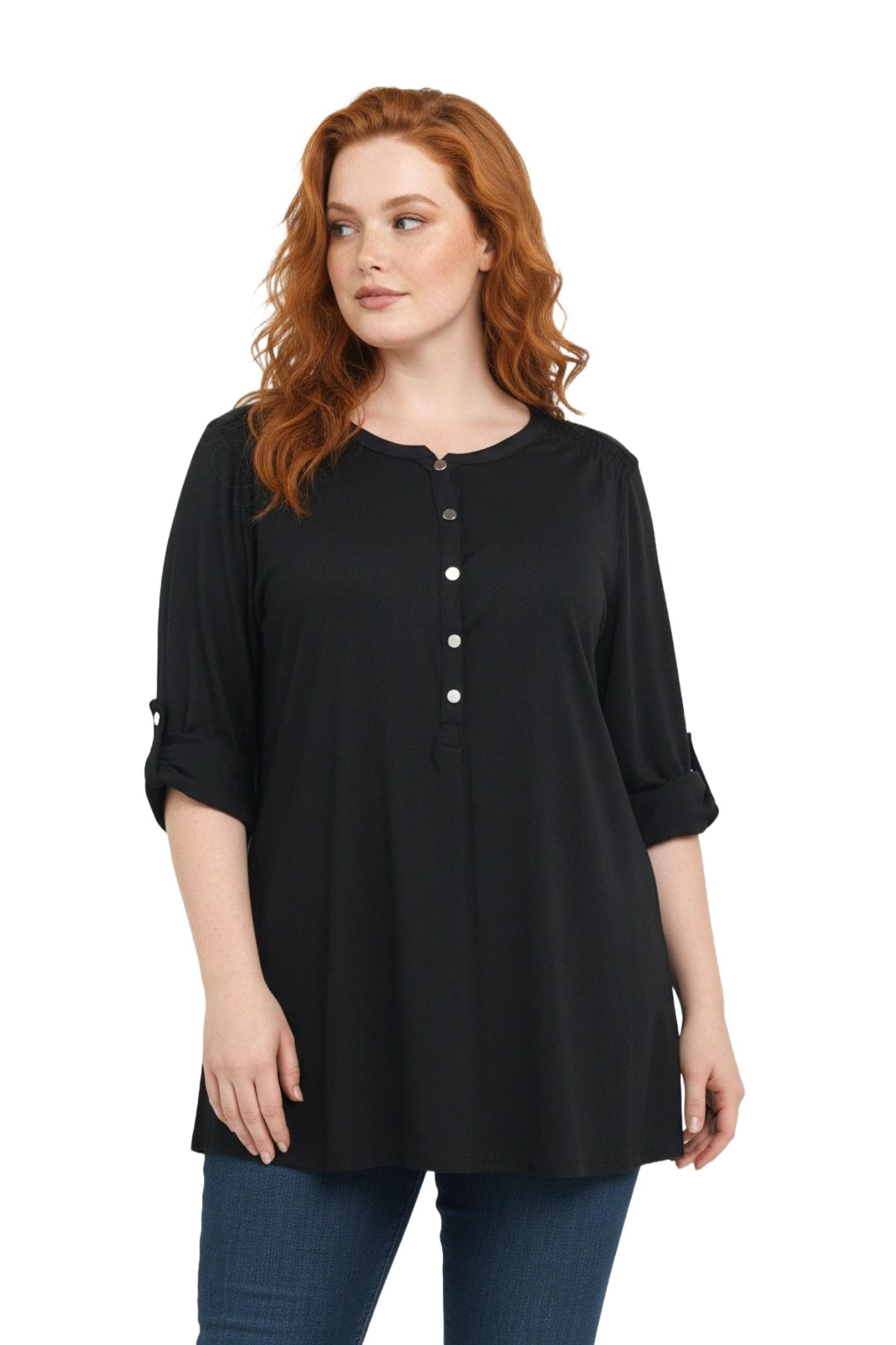 Shape Of You Blouse in Black: front