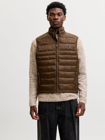 JACK & JONES Weste 'JJEKingsley' in Braun: Vorderseite