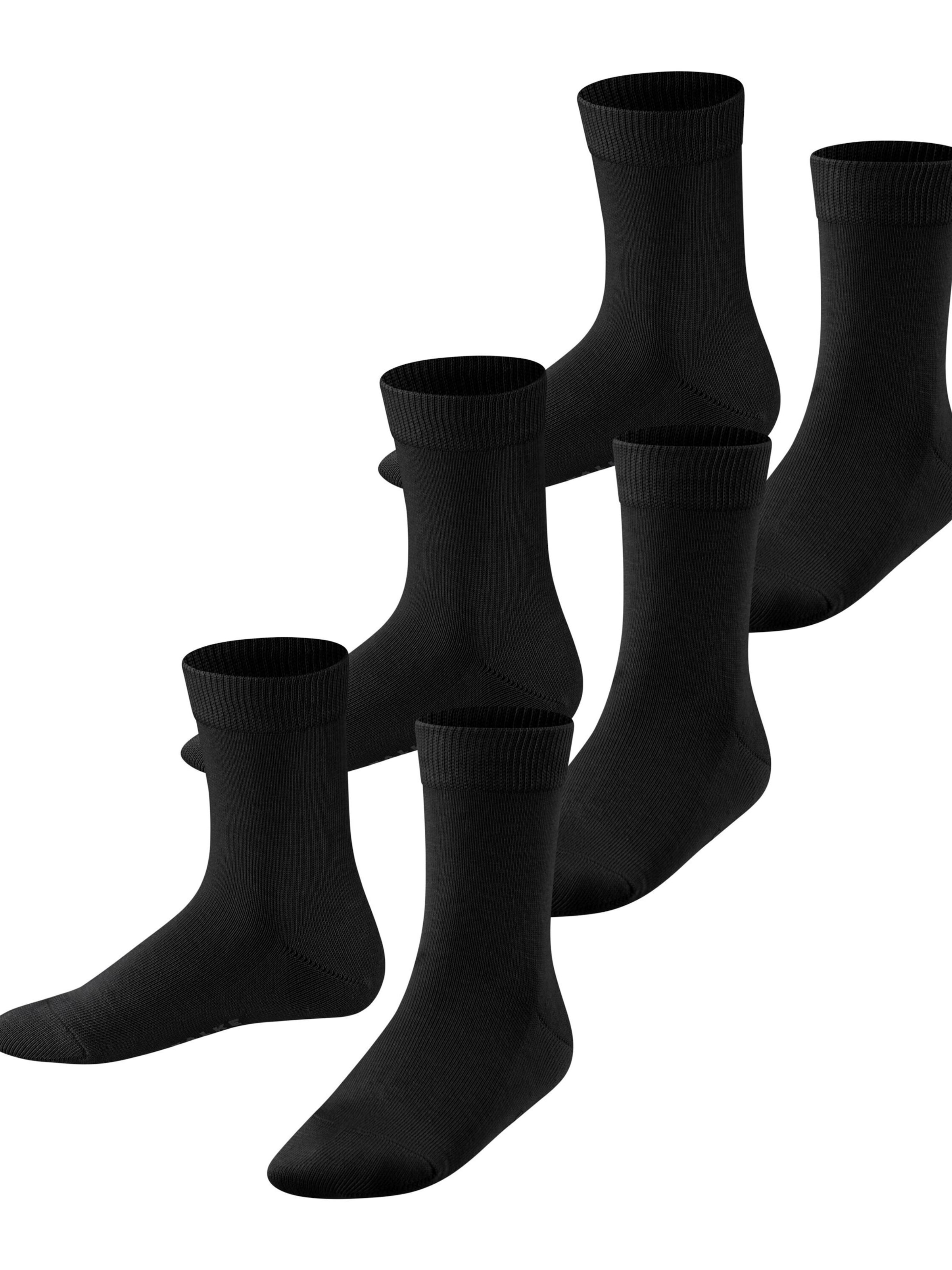 FALKE Socks 'Family 3-Pack' in Black: front