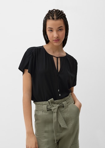 QS by s.Oliver Blouse in Black: front