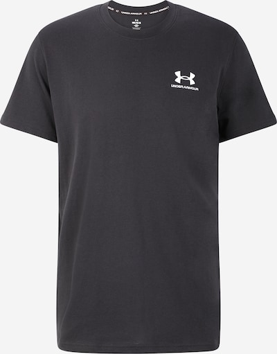 UNDER ARMOUR Funkcionalna majica | črna / bela barva, Prikaz izdelka