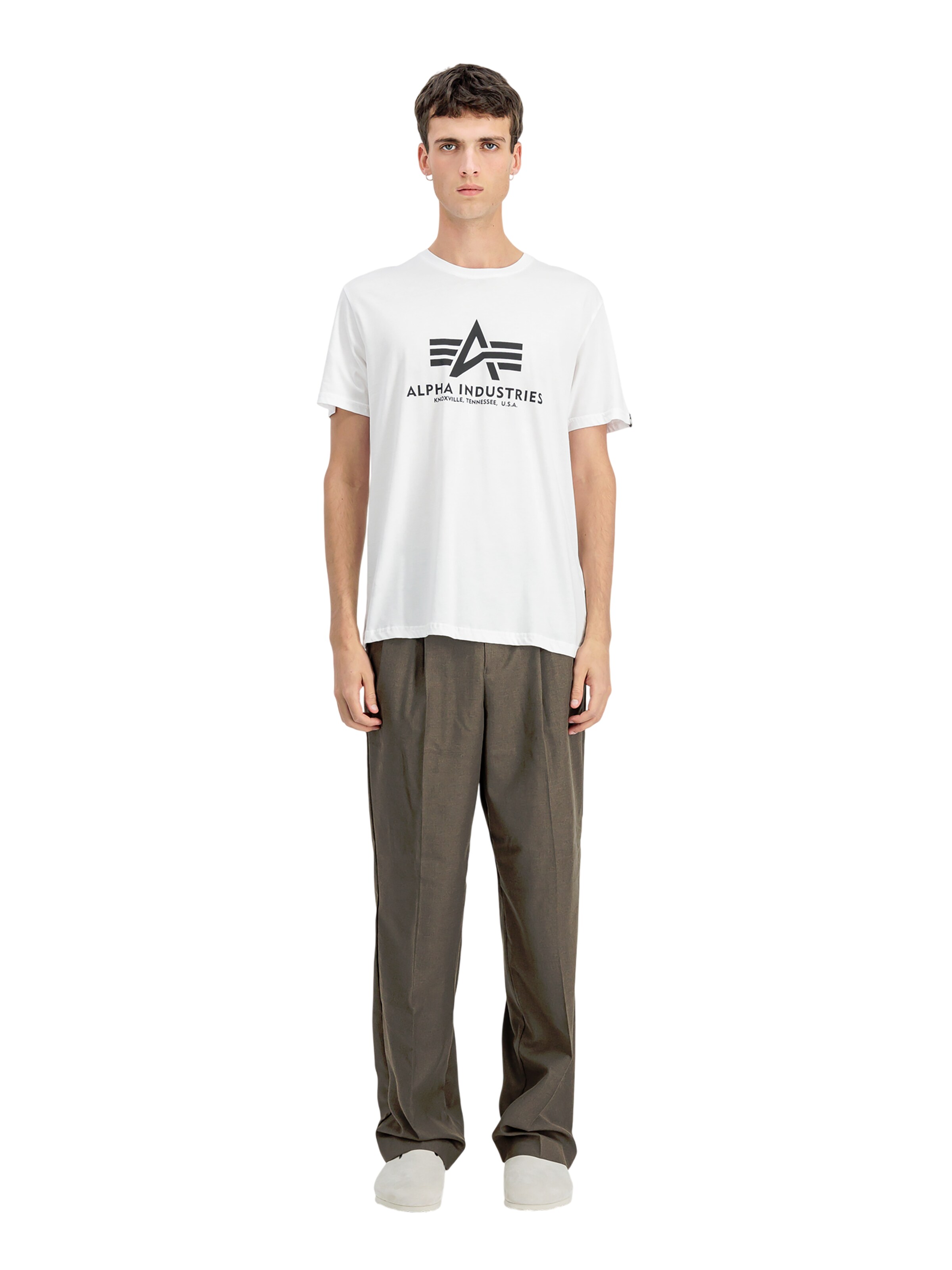 ALPHA INDUSTRIES Shirt 'Basic 2 Pack'‌‌‌‌‌‌‌‌ in Weiß