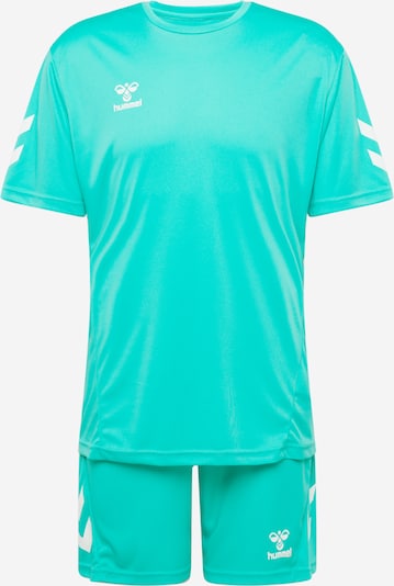 Treniruočių kostiumas iš Hummel, spalva – vandens spalva / balta, Prekių apžvalga