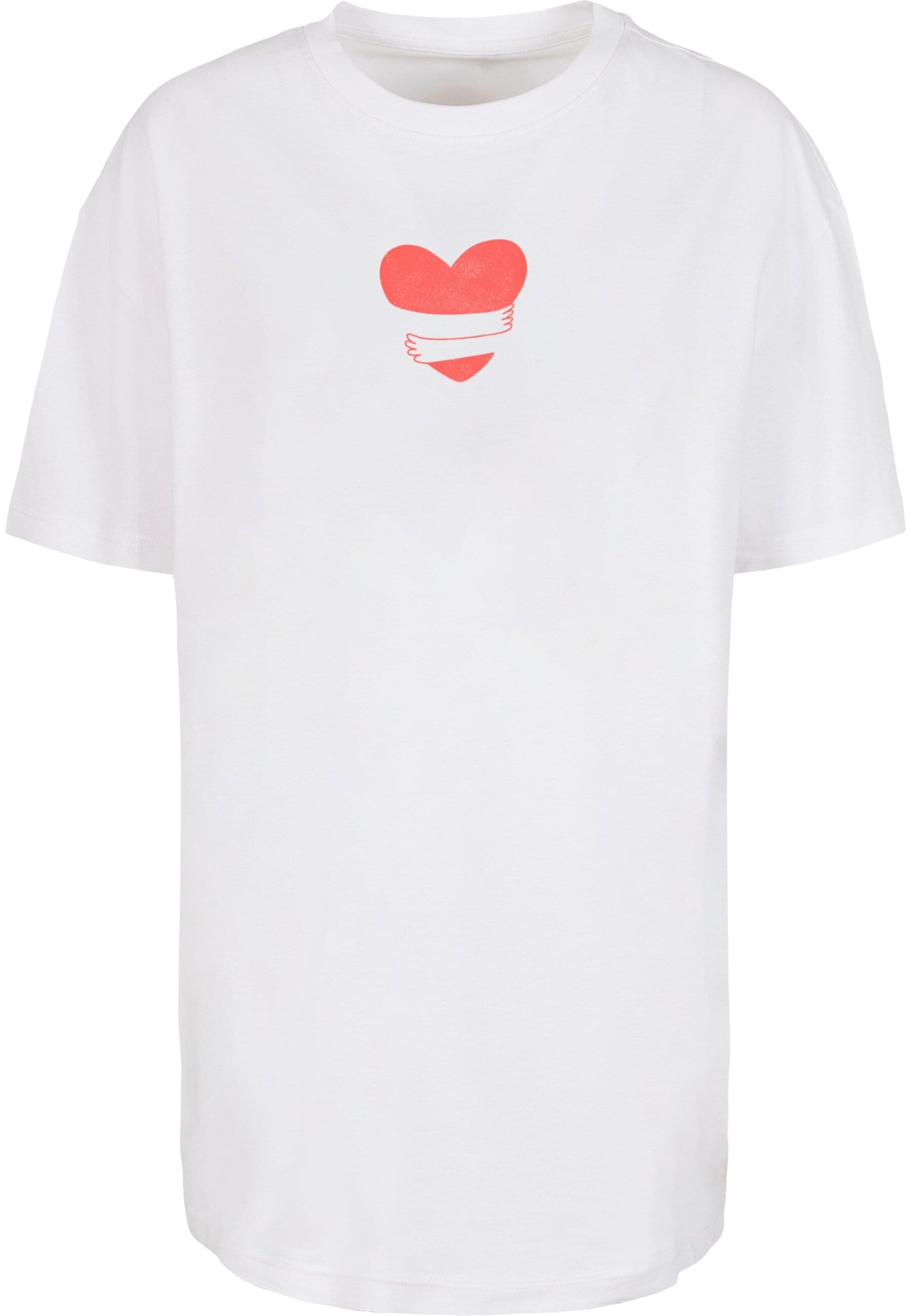 T-shirt oversize 'Hugs & Love - Heart' Merchcode en blanc : devant
