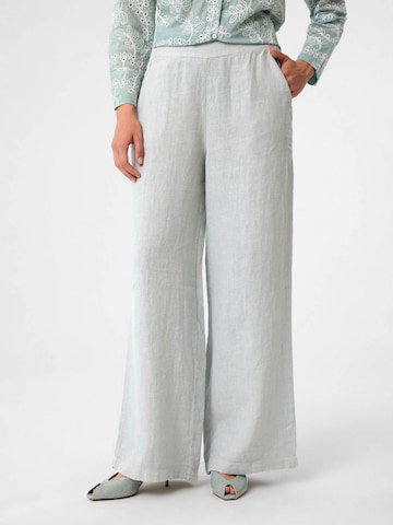 DIMI Wide leg Pants 'Weite Damen Leinenhose' in Grey: front