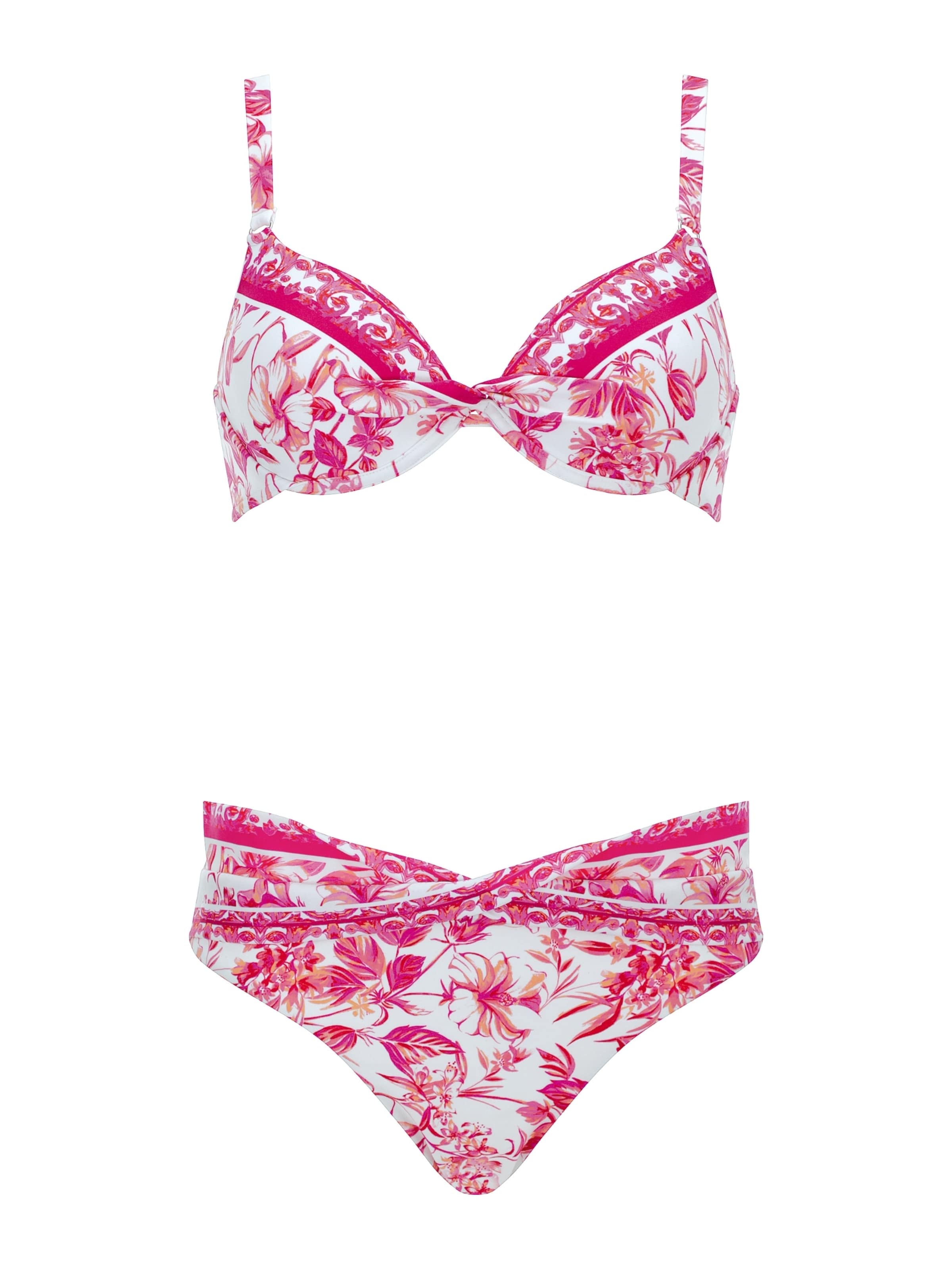 OLYMPIA Push-up Bikini in Wit: voorkant