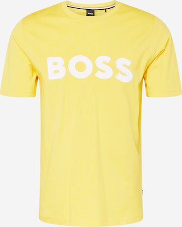 BOSS Black T-Shirt 'Tiburt' in Gelb: predná strana