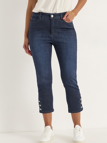 Cellbes of Sweden Slimfit Cropped Jeans mit Fünf-Taschen-Design in Blau: Vorderseite