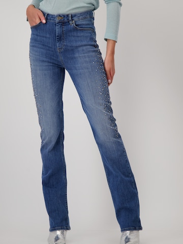 monari Slimfit Jeans in Blauw: voorkant