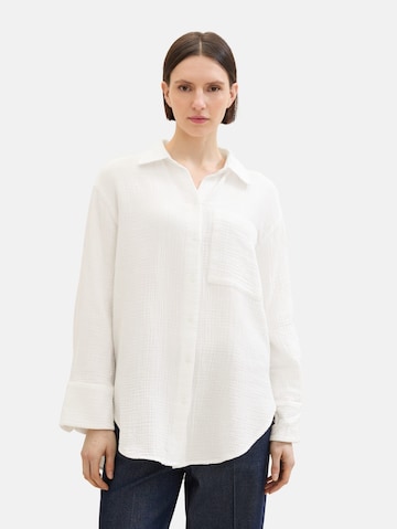 TOM TAILOR Blouse in Wit: voorkant