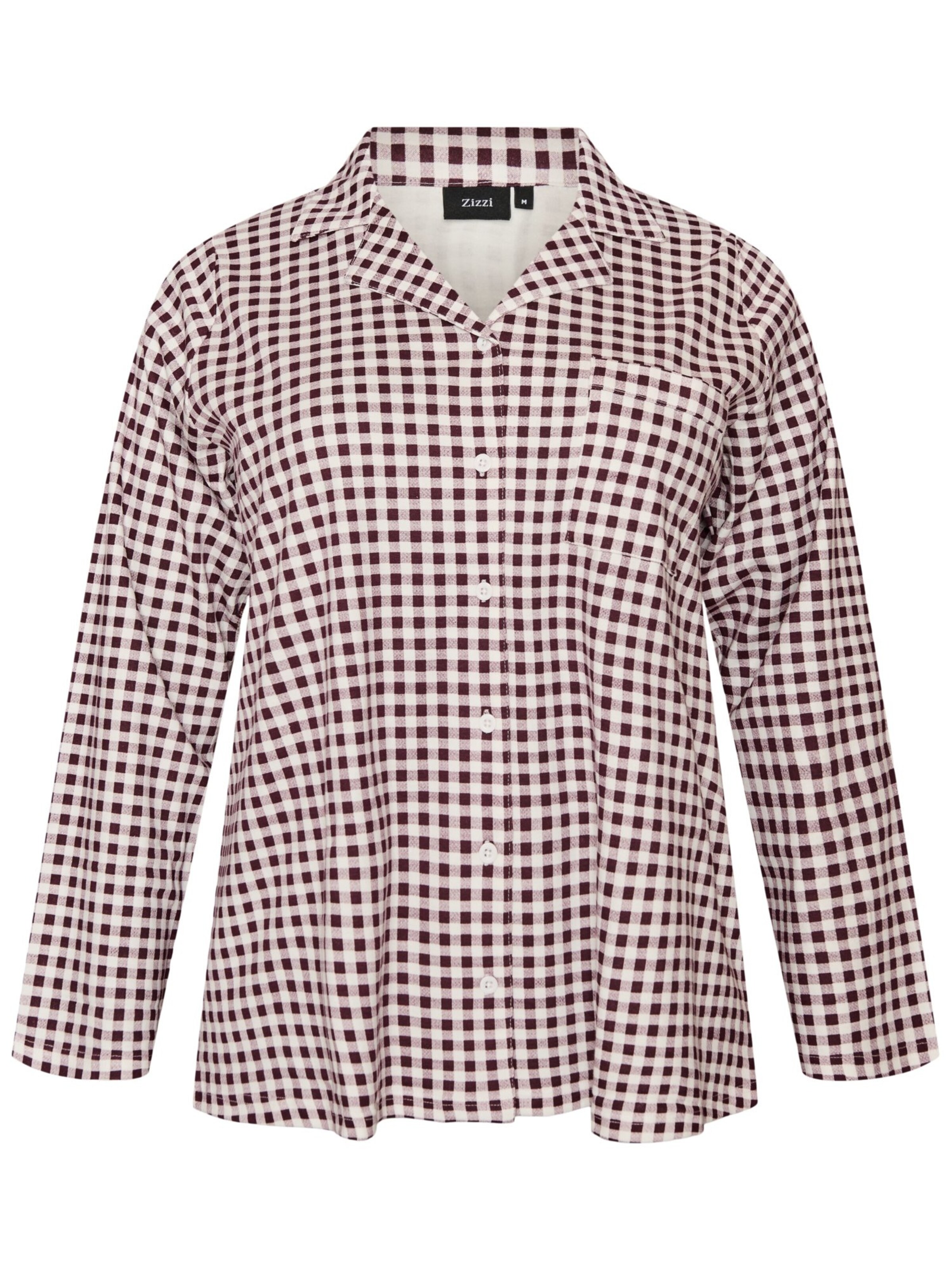 Chemise de nuit 'TANJI' Zizzi en rouge : devant