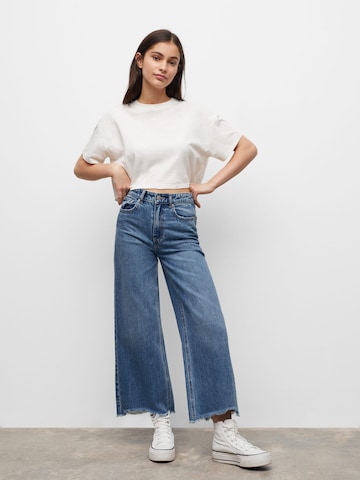 MANGO TEEN Wide Leg Jeans i blå