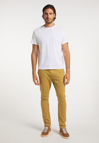 Coupe slim Pantalon chino DreiMaster Vintage en jaune