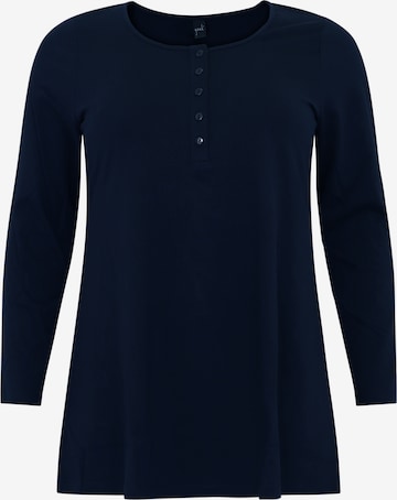 Yoek Shirt in Blauw: voorkant