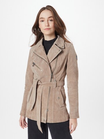 FREAKY NATION Between-Season Jacket 'Modern Times' in Beige: front