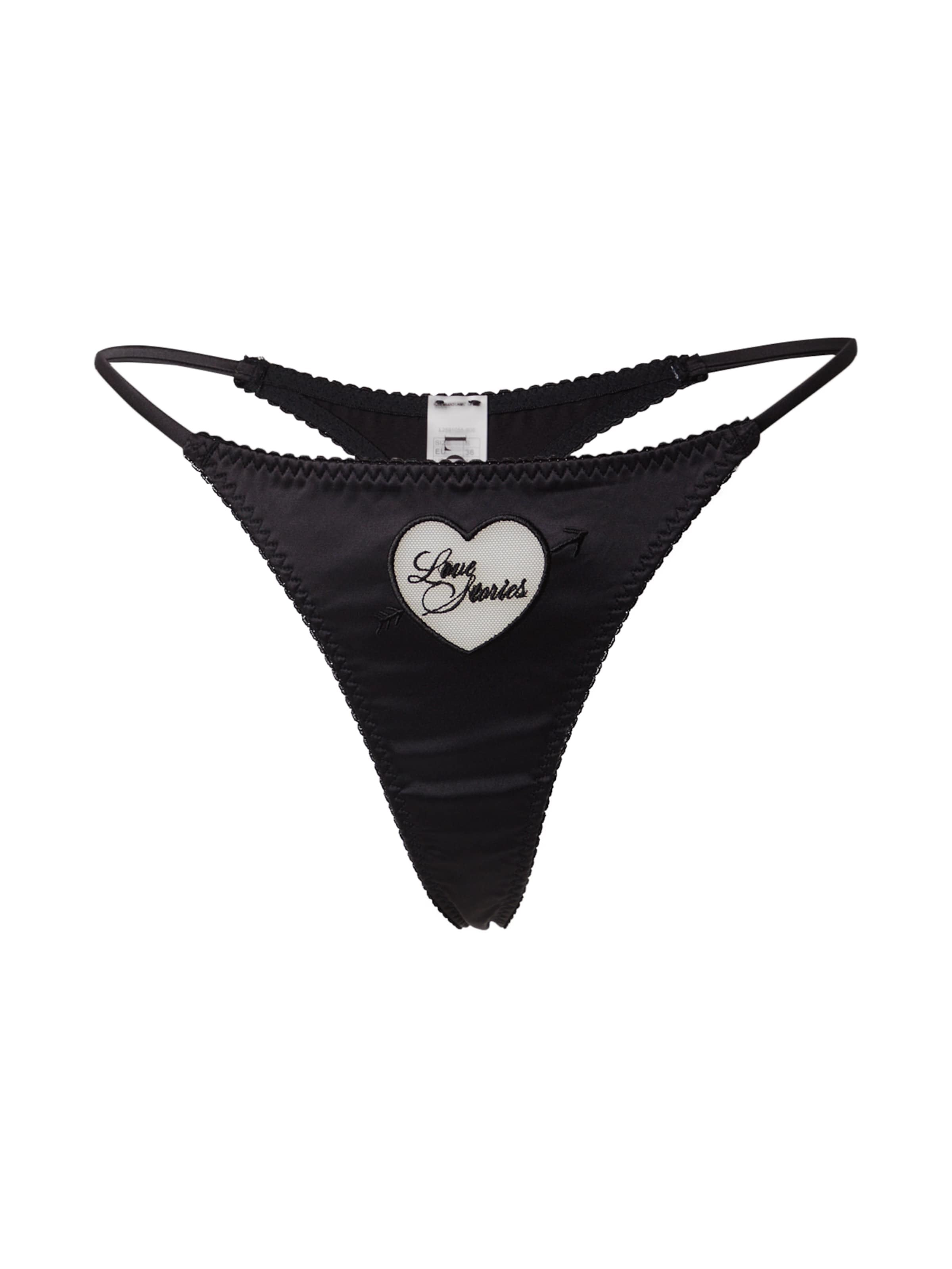 String 'Roomie' di LOVE Stories in nero: frontale