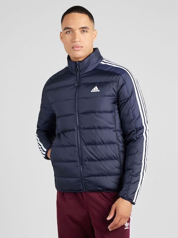 ADIDAS SPORTSWEAR Outdoor jacket 'Essentials 3-Stripes Light Down' in Blue: front
