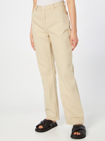 Monki Regular Jeans in Beige: Vorderseite