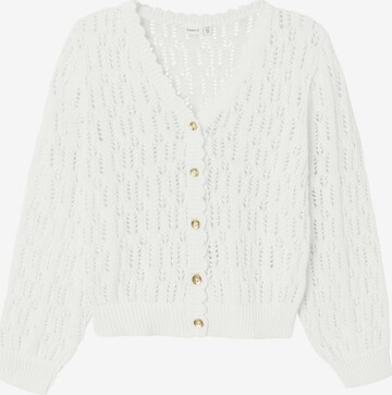 NAME IT Knit Cardigan in White: front