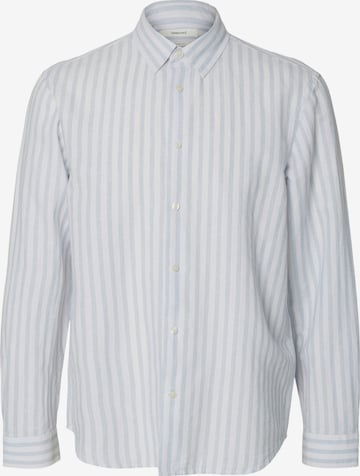 SELECTED Риза 'SLHREGCLAY' в синьо: отпред