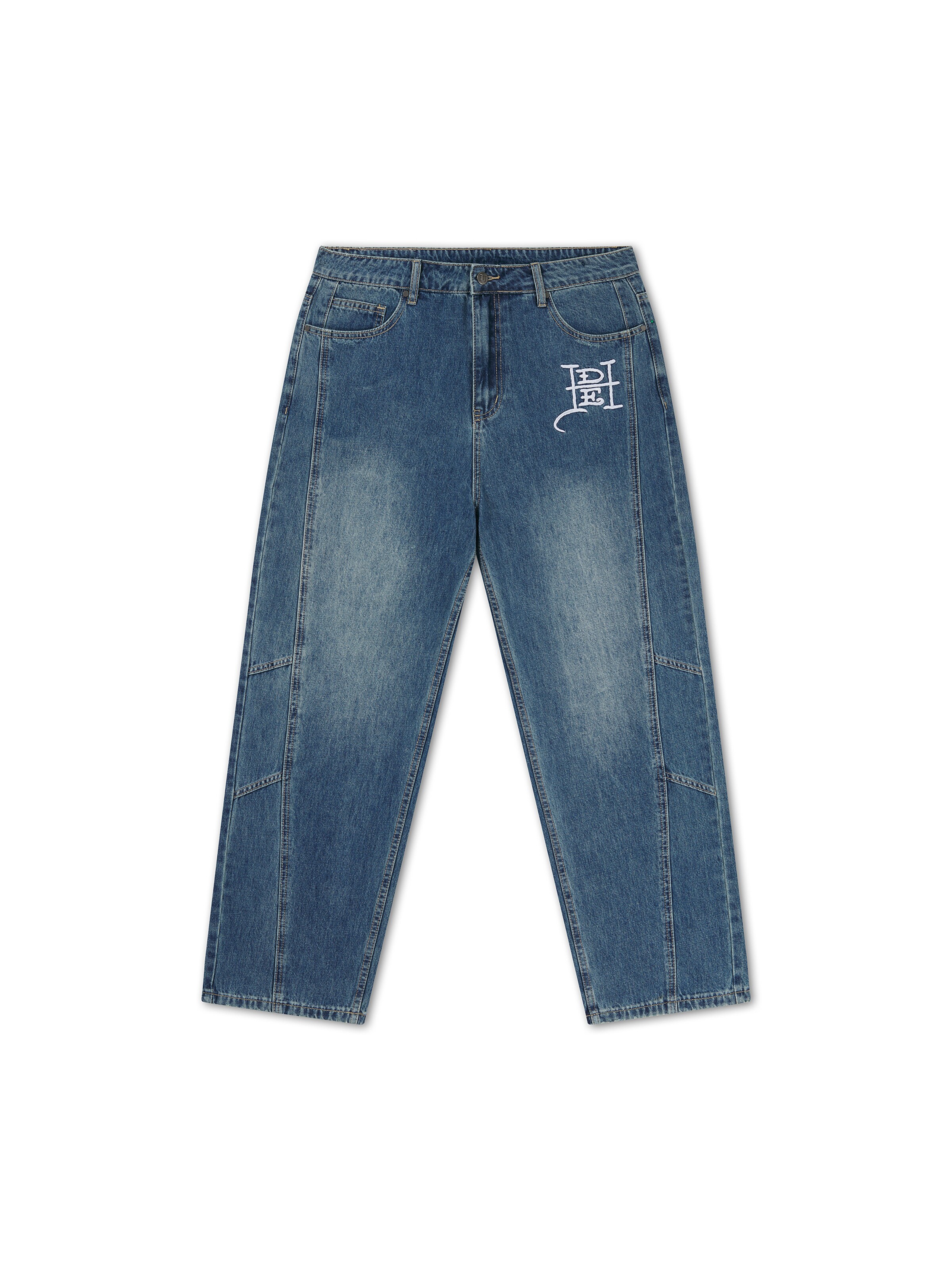 Ed Hardy - Loosefit Vaquero en azul: frente