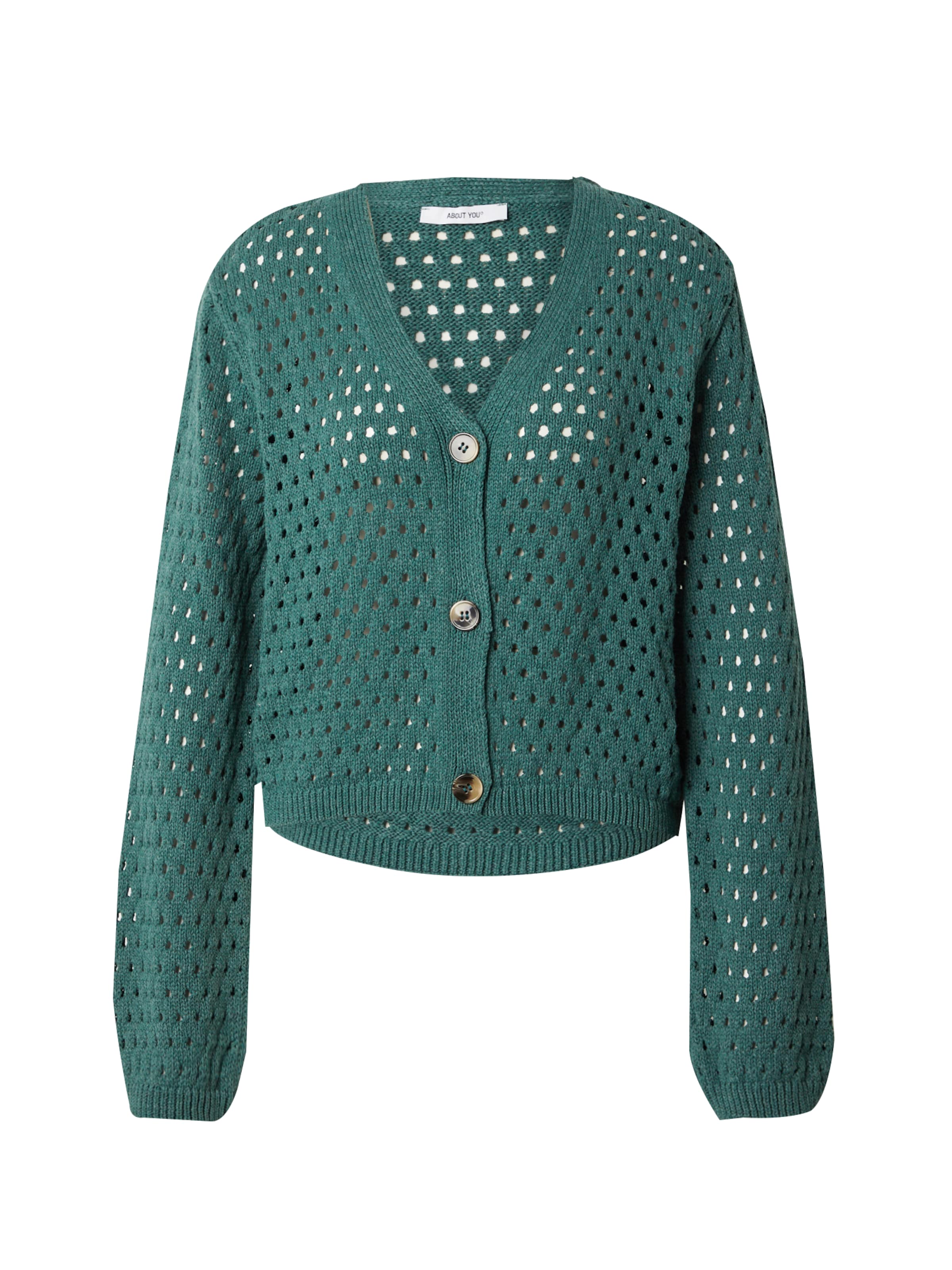 Geacă tricotată 'Cecile' de la ABOUT YOU pe verde: față