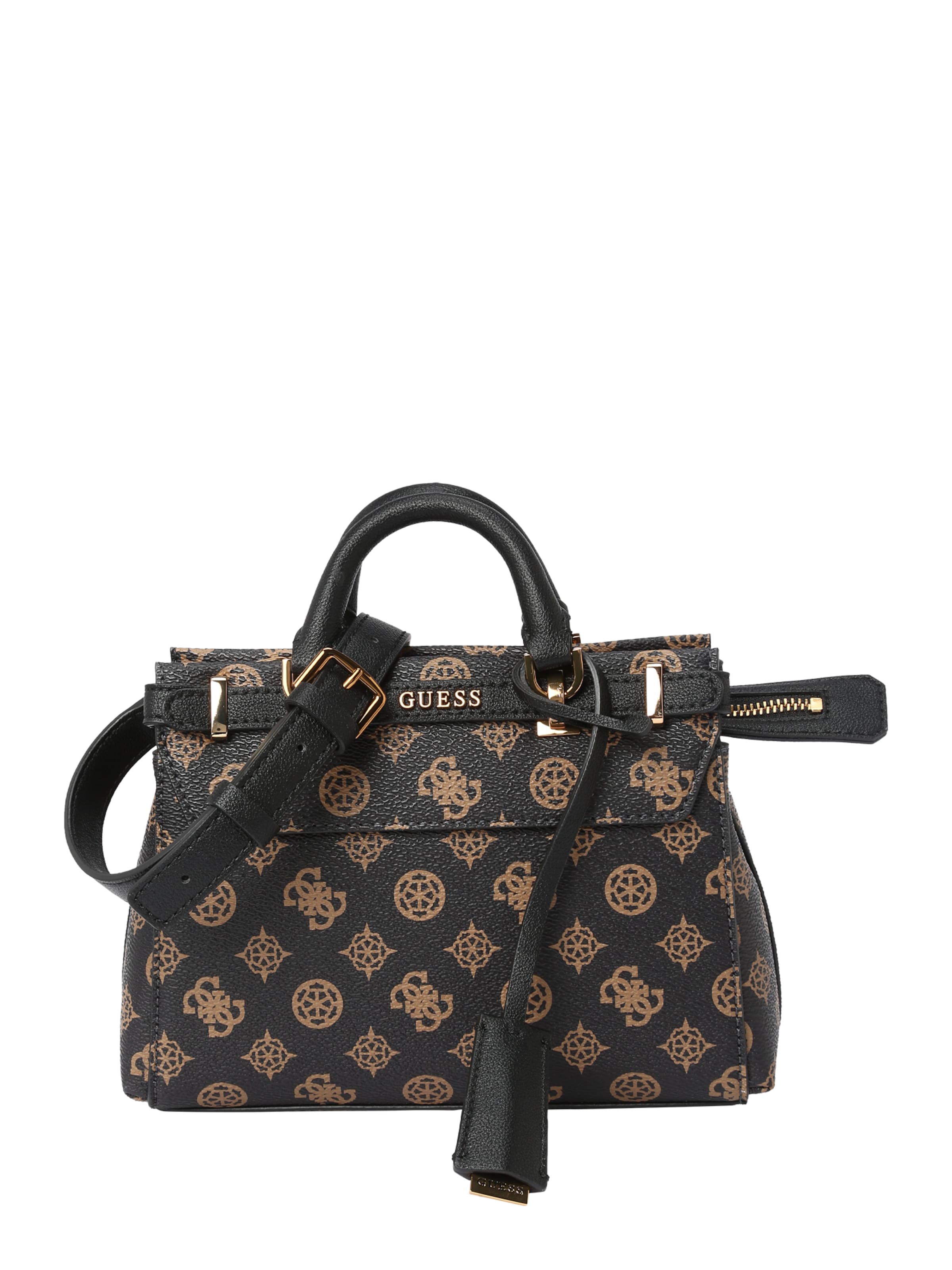 guess suitcase brown