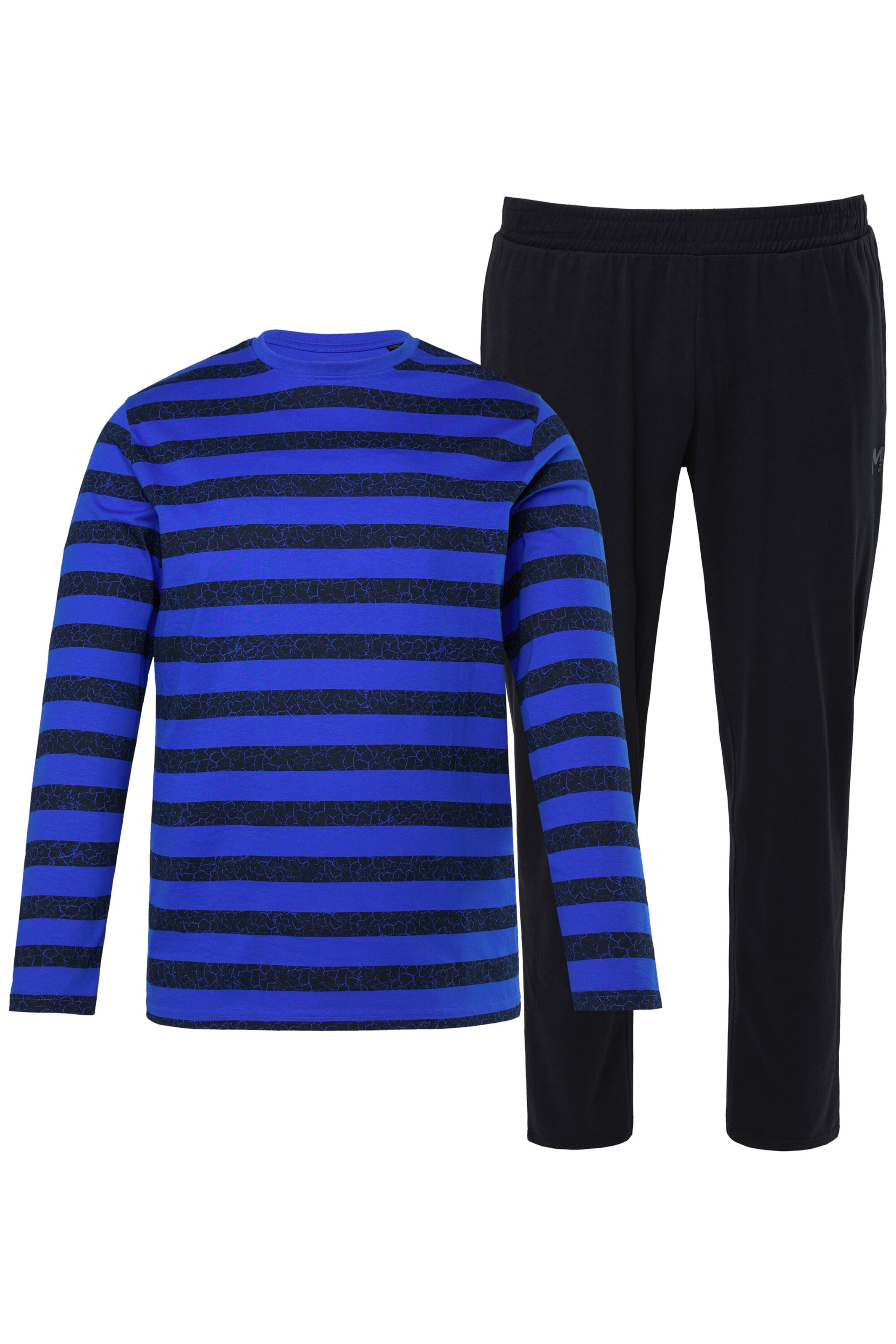 Pyjama long Men Plus en bleu : devant