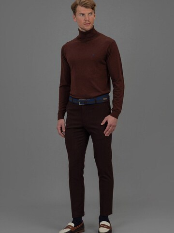 Laurent Vergne Sweater 'Roger Roll Neck Sweater - Brown' in Brown