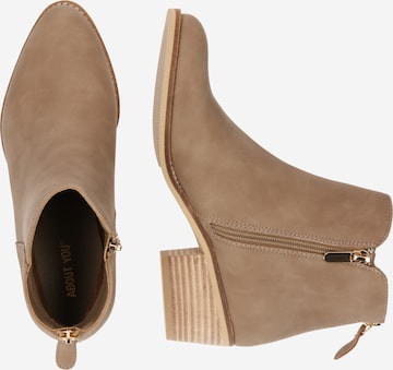 ABOUT YOU Ankle Boots 'Wiebke' in Beige