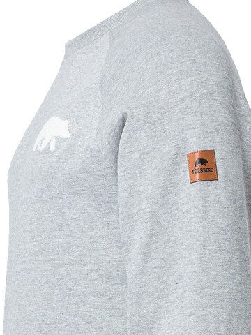 FORSBERG Sweatshirt 'mit Frottee Logo' in Grau