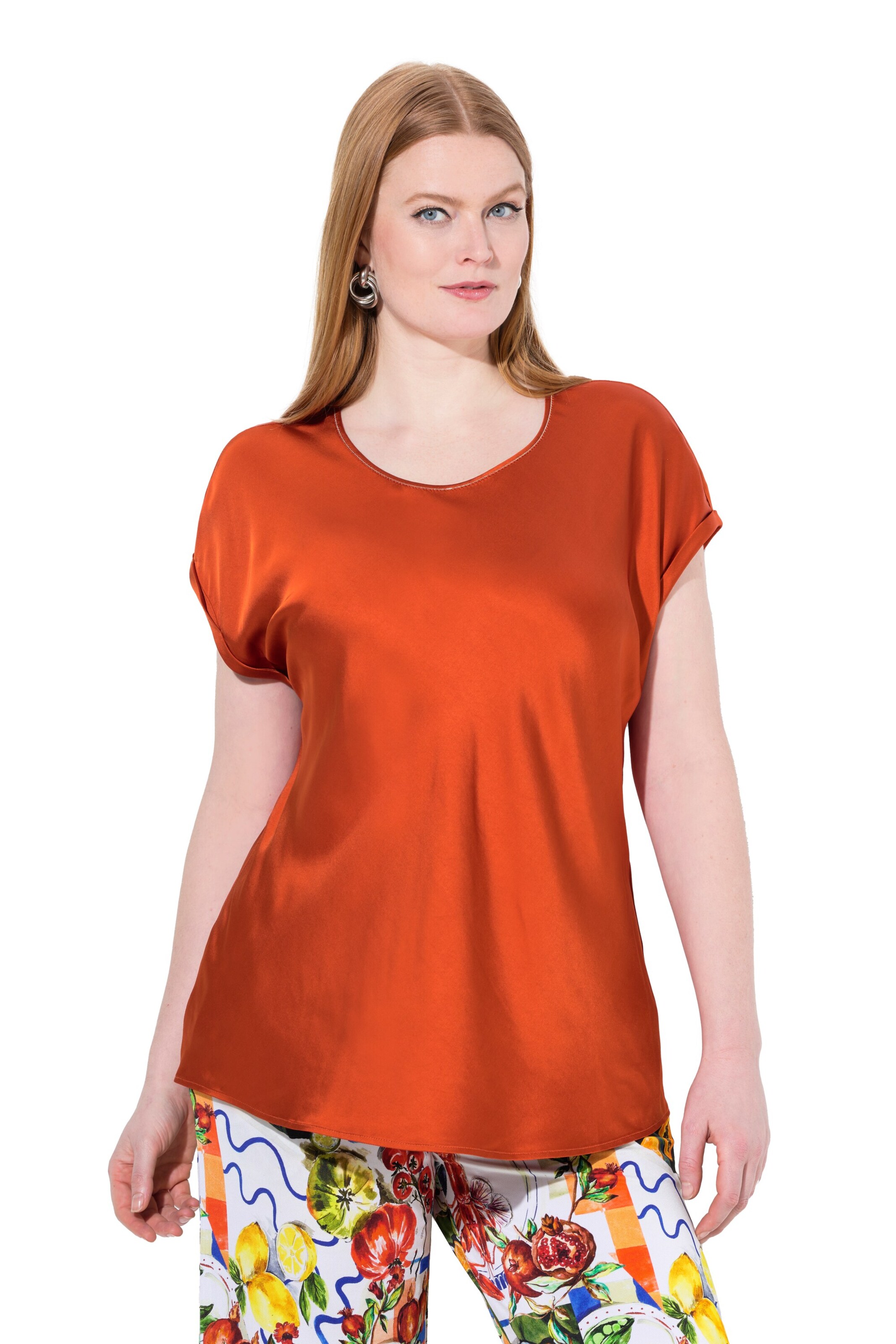 Ulla Popken Bluse in Braun: Vorderseite