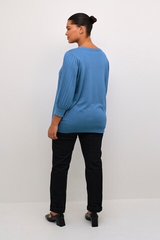 KAFFE CURVE Pullover 'Loni' in Blau