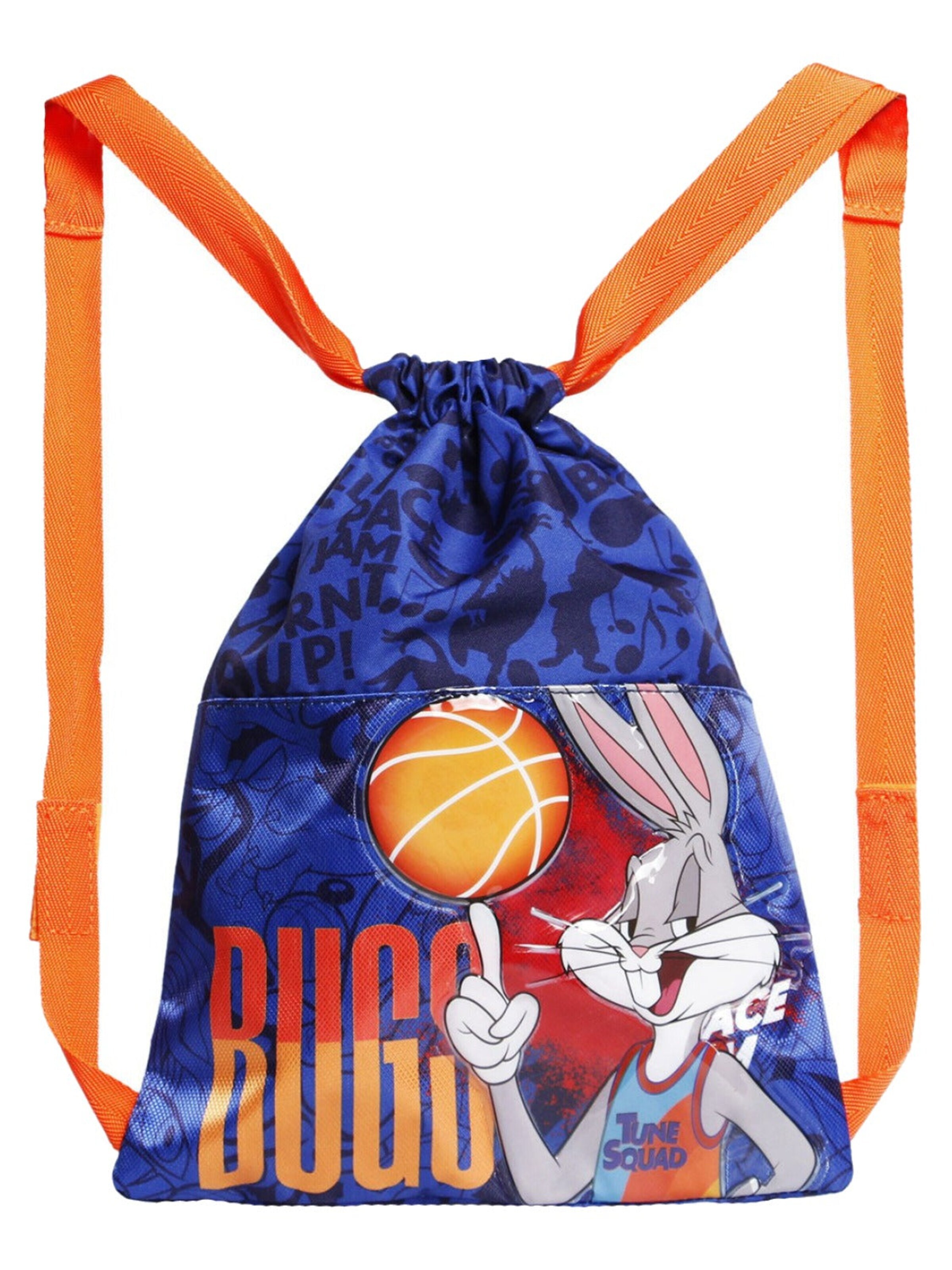 Looney Tunes Gymtas 'Space Jam 2 Zwemtas / Sporttas Bugs Bunny' in Blauw: voorkant