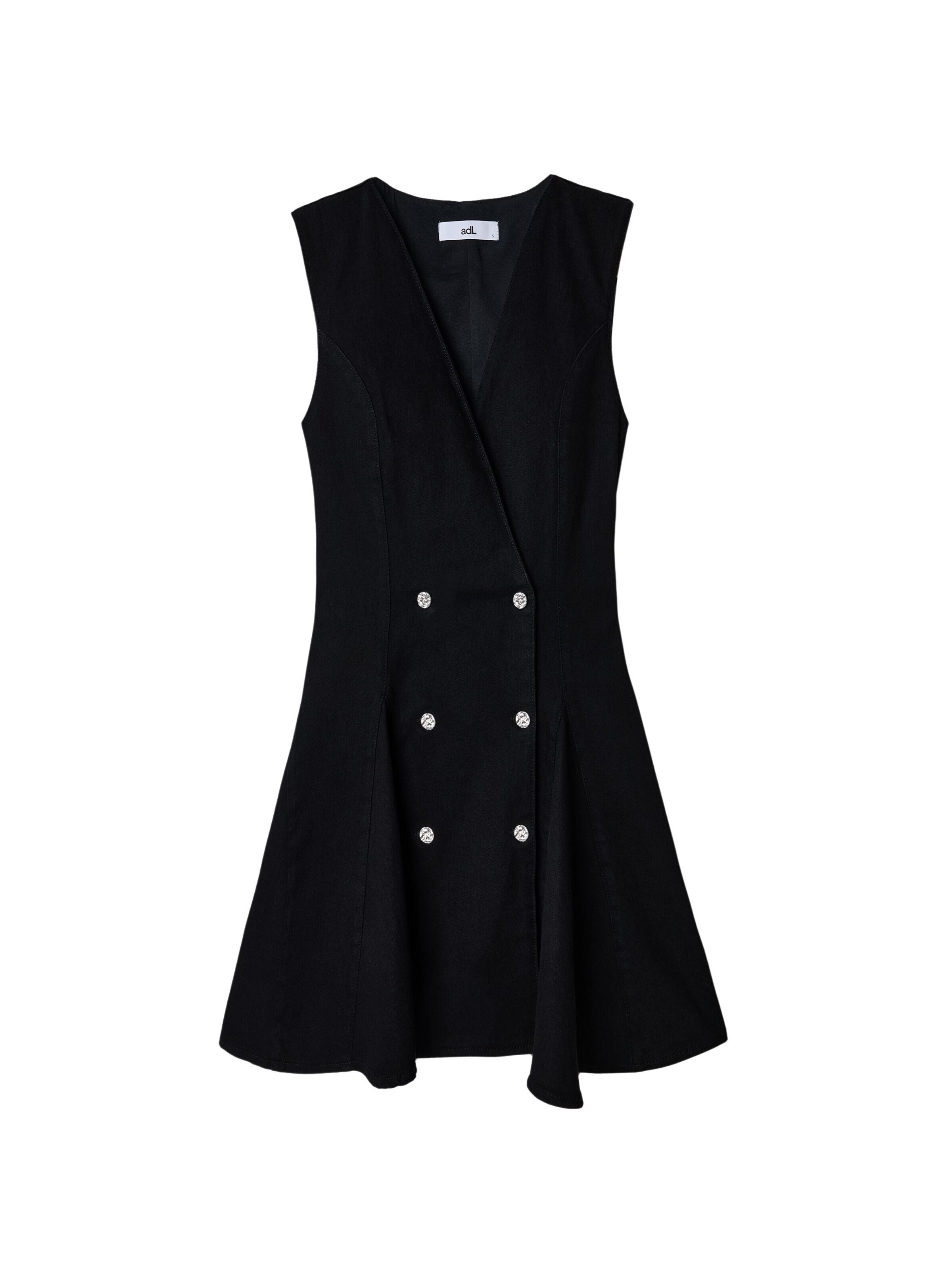 Robe-chemise adl en noir : devant