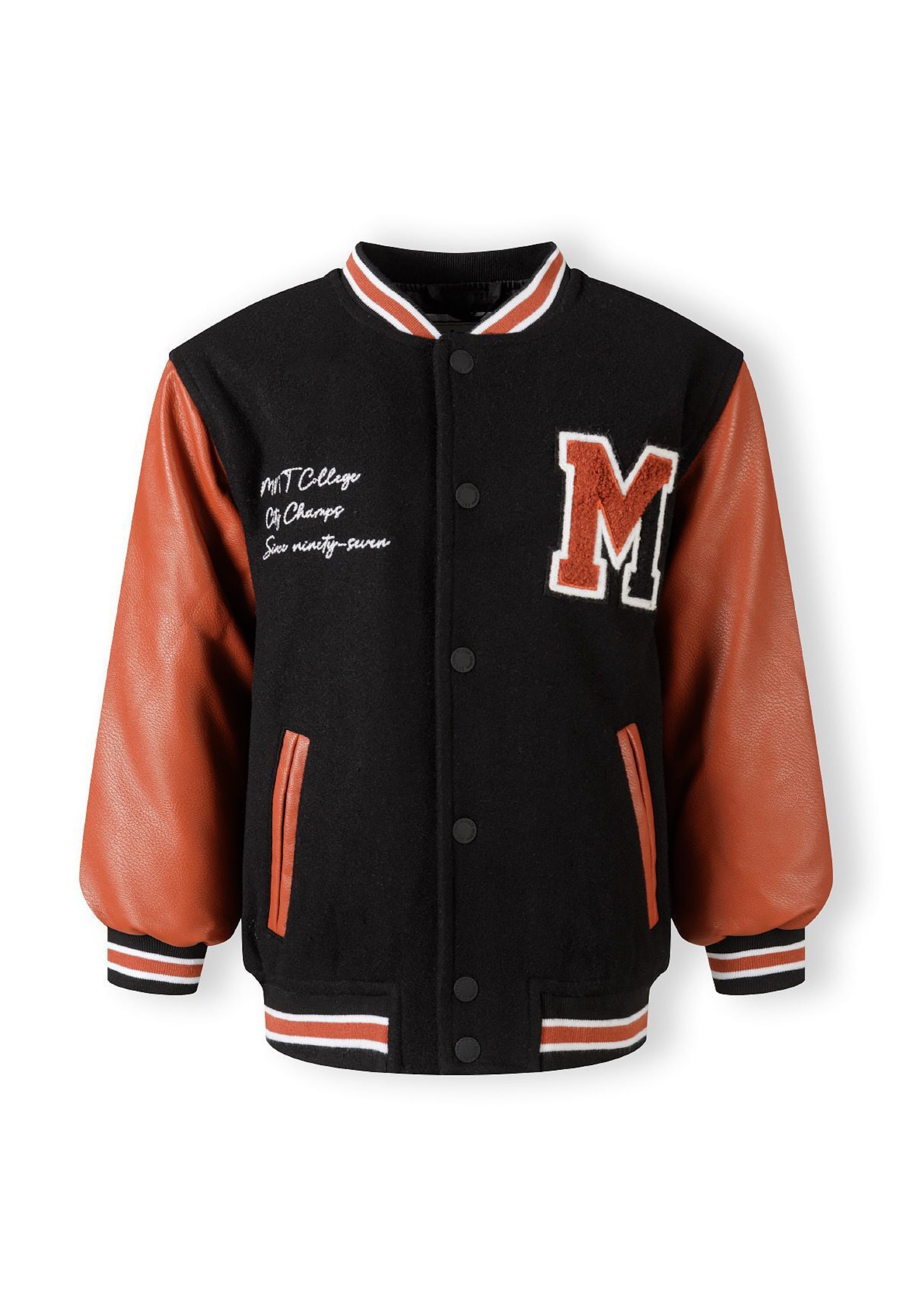 MINOTI Φθινοπωρινό και ανοιξιάτικο μπουφάν σε μαύρο: μπροστά