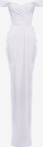 acob a porter Abendkleid in Weiß: Vorderseite