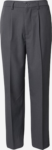 pilka Only & Sons Laisvas Klostuotos kelnės 'MIRO': priekis