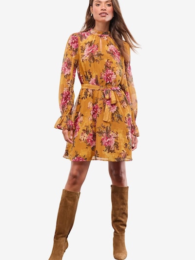 Lipsy Mekko koossa 36 värissä sinappi / khaki / magenta / roosa, Tuotenäkymä