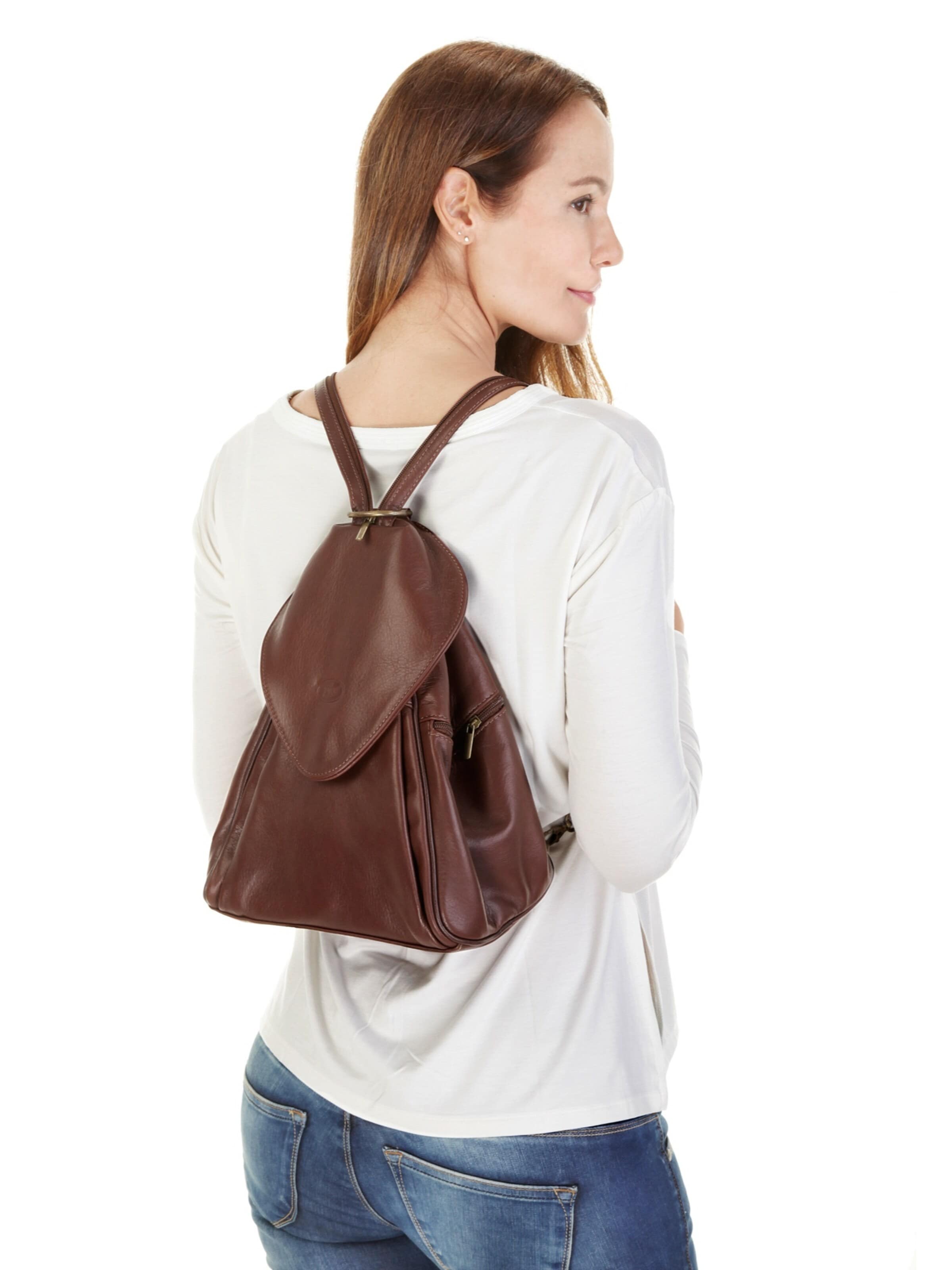 Sac à dos 'ANNA MARIA' piké en marron