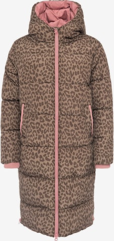 Zwillingsherz Wintermantel in Beige: voorkant