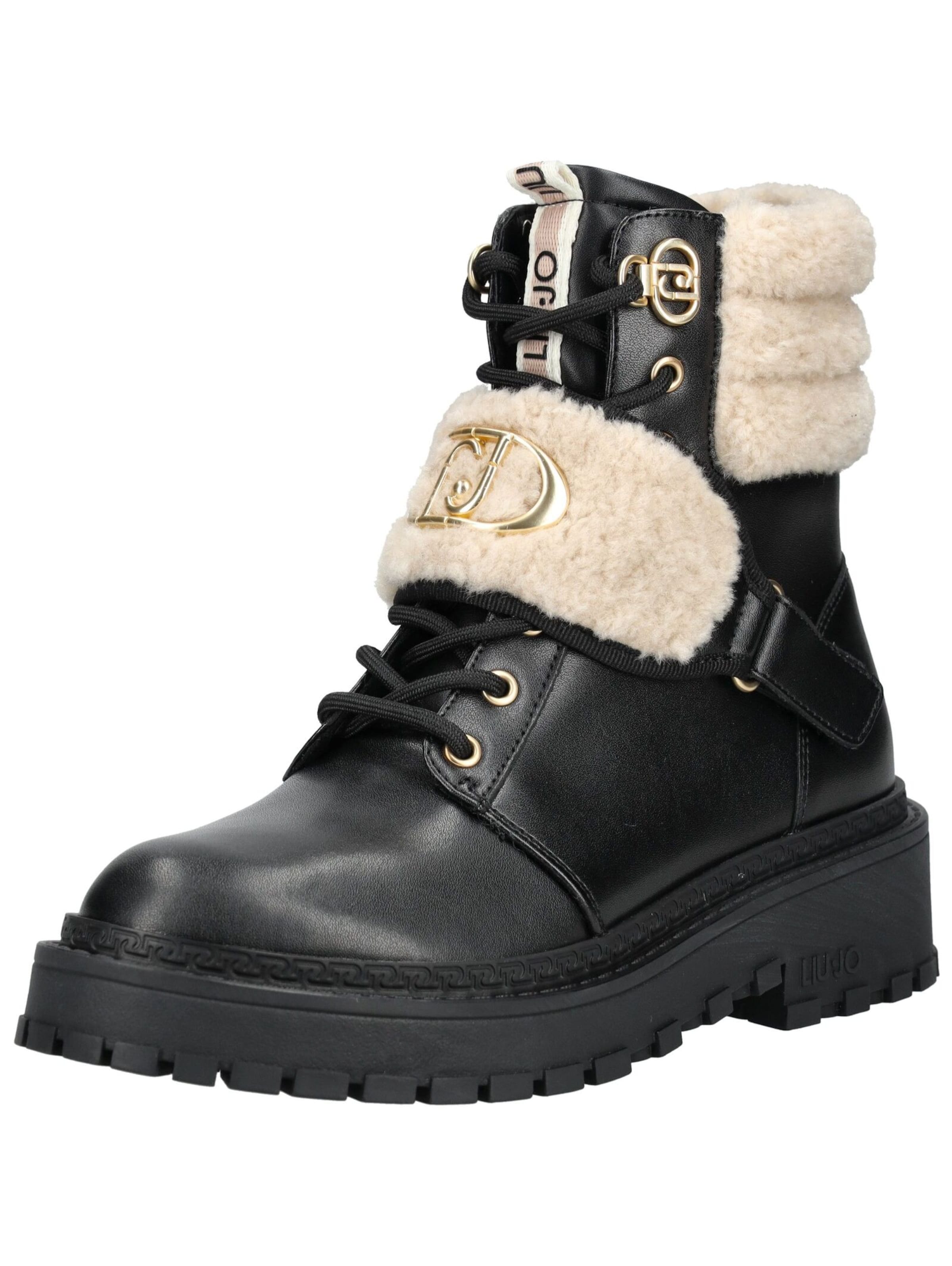 Stivaletto stringato di Liu Jo in nero: frontale