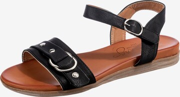 MUSTANG Strap Sandals in Black: front