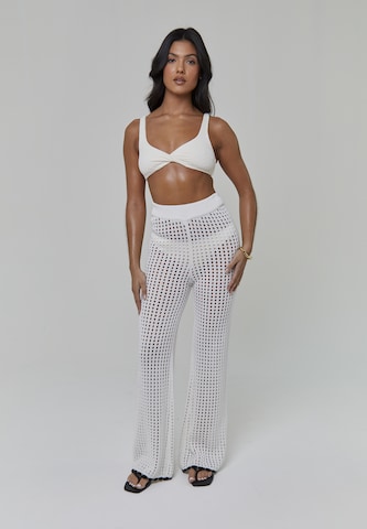 Wide Leg Pantalon South Beach en blanc