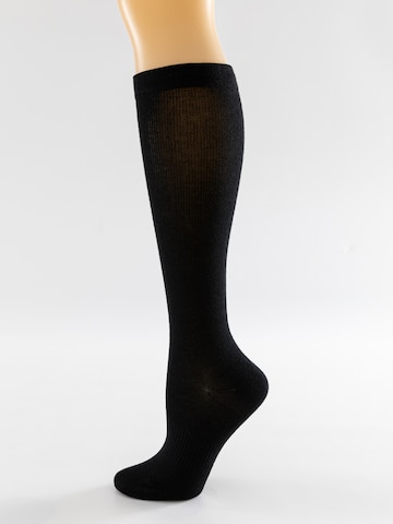 Millo Knee High Socks 'Cottom Comfort' in Black