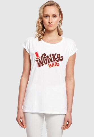ABSOLUTE CULT Shirt 'Willy Wonka - Bar' in White: front